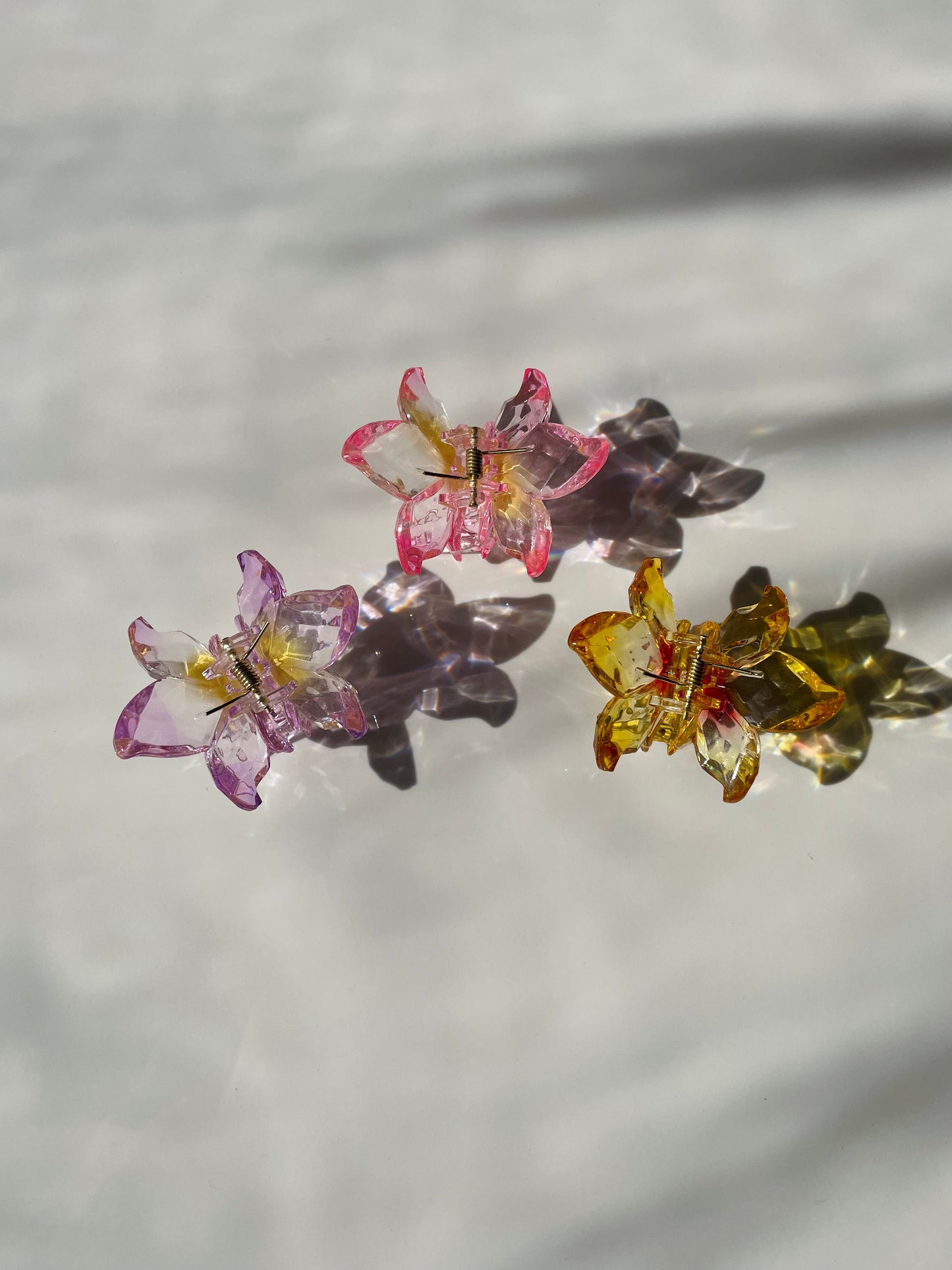 Glass Flower Clips