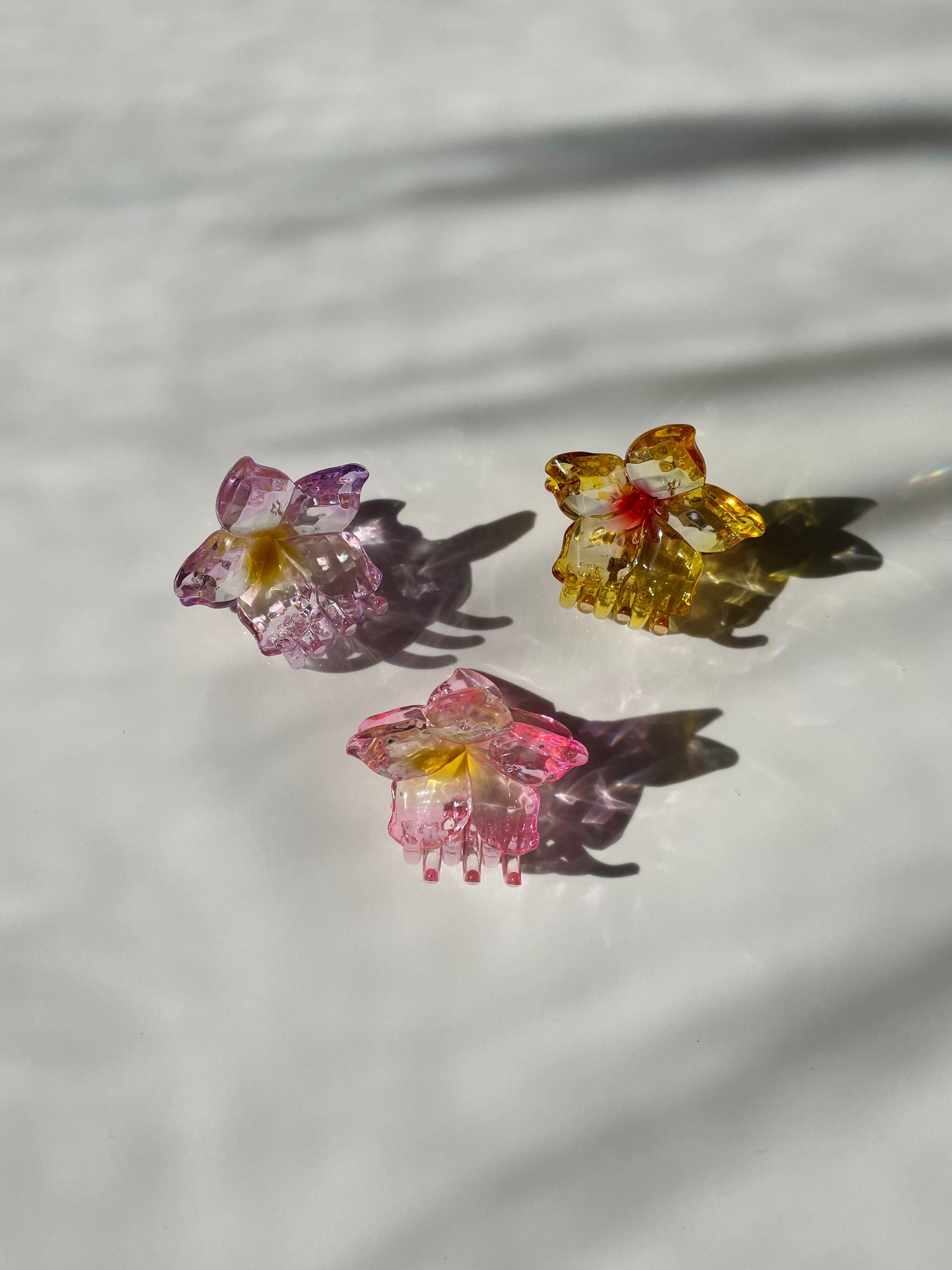 Glass Flower Clips