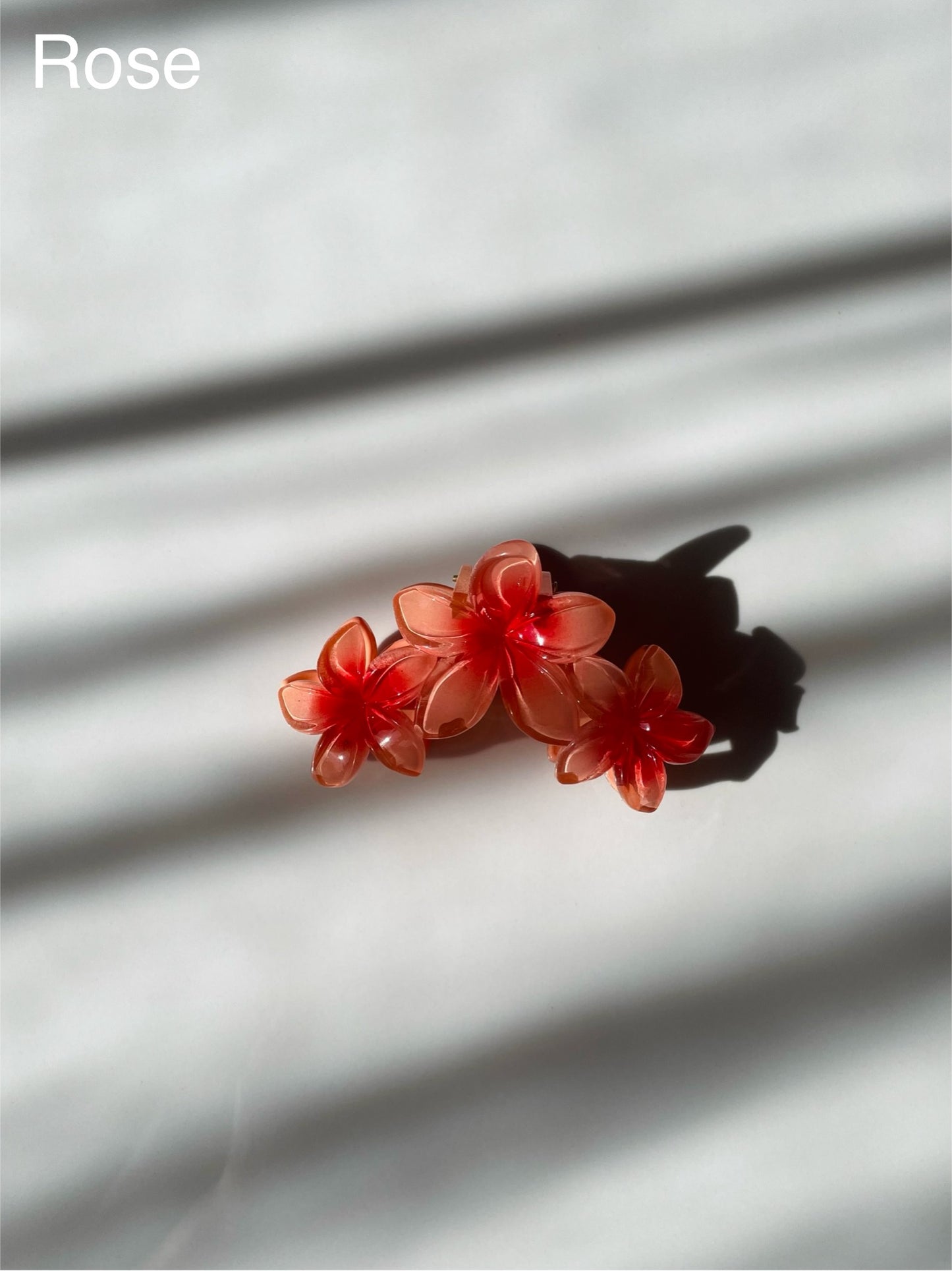 Trio Flower Claw Clips