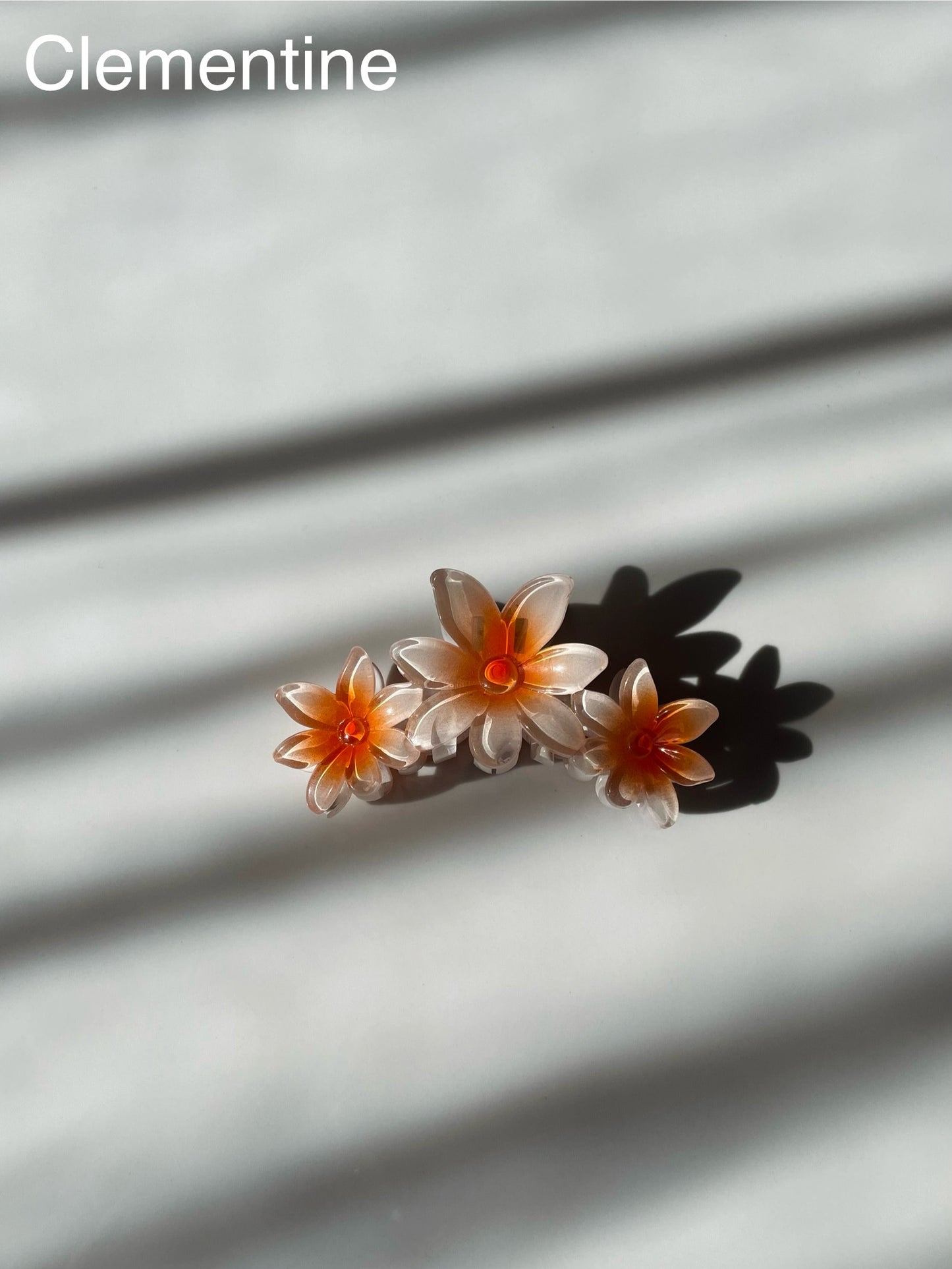 Trio Flower Claw Clips