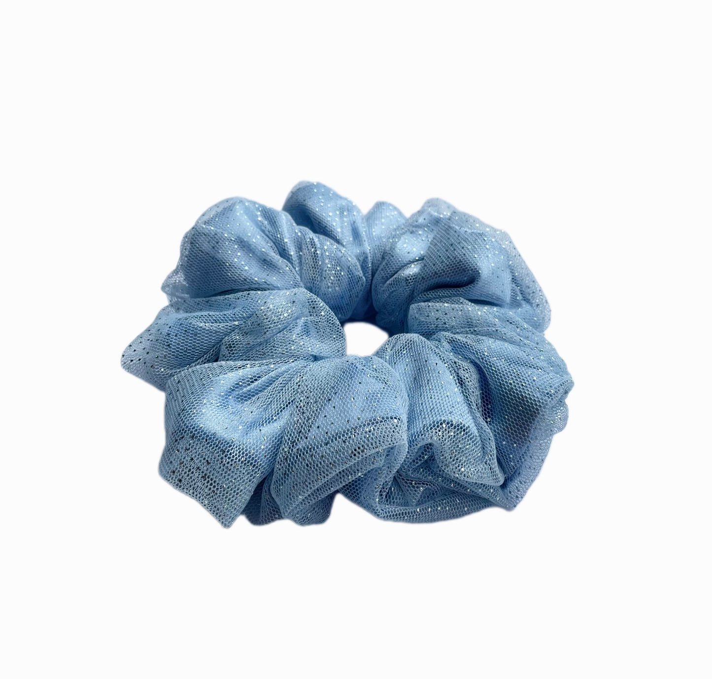 Blue Glitter Scrunchie
